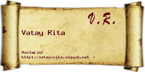 Vatay Rita névjegykártya